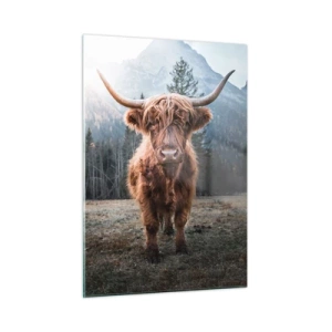 Quadro em vidro - Saudações do prado da montanha - 50x70 cm