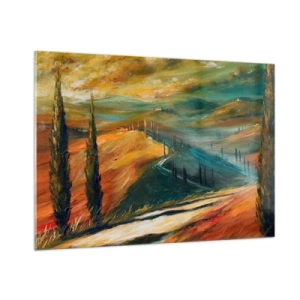 Quadro em vidro - Paisagem da Toscana - 100x70 cm