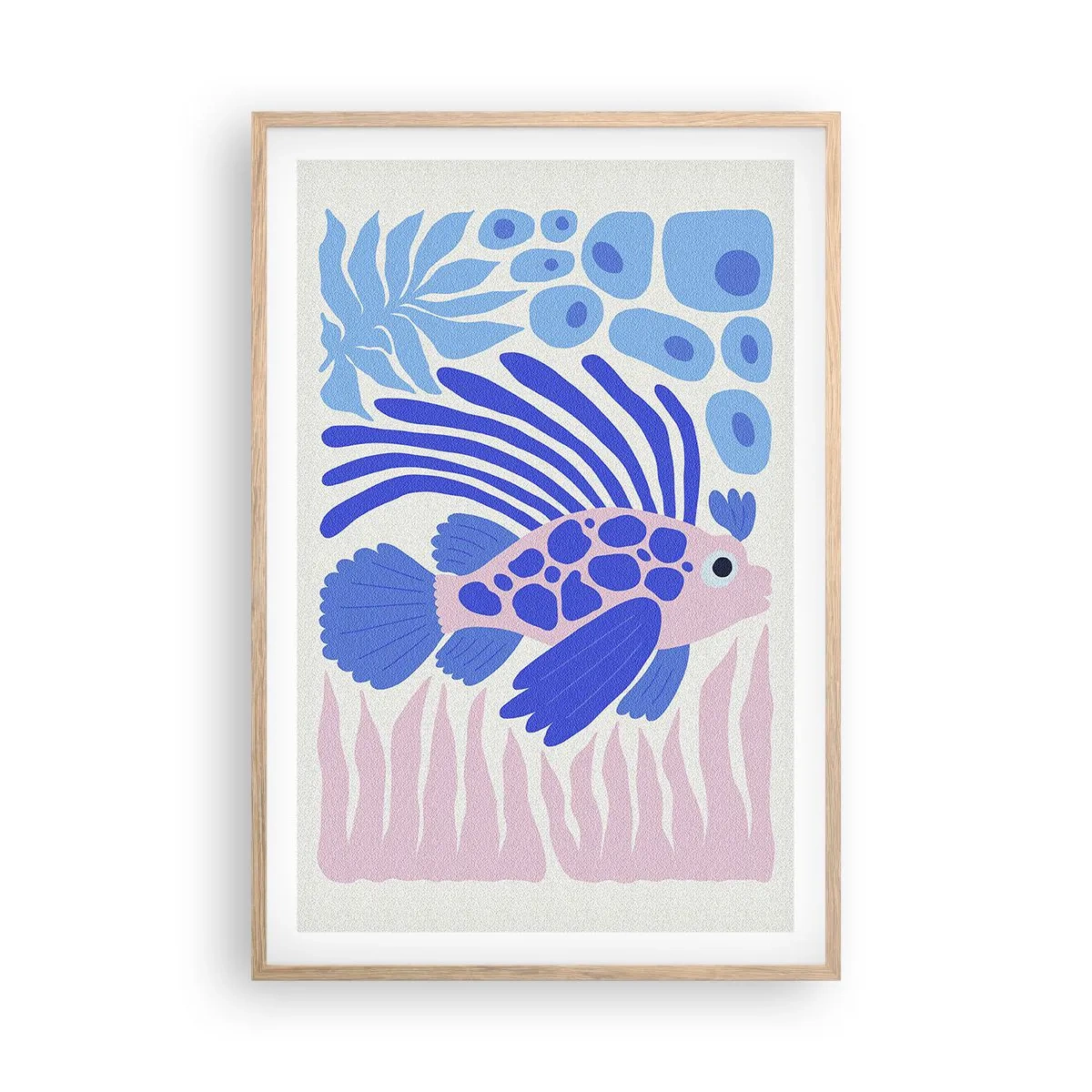 Pôster com moldura de carvalho claro - Em seu elemento - 61x91 cm