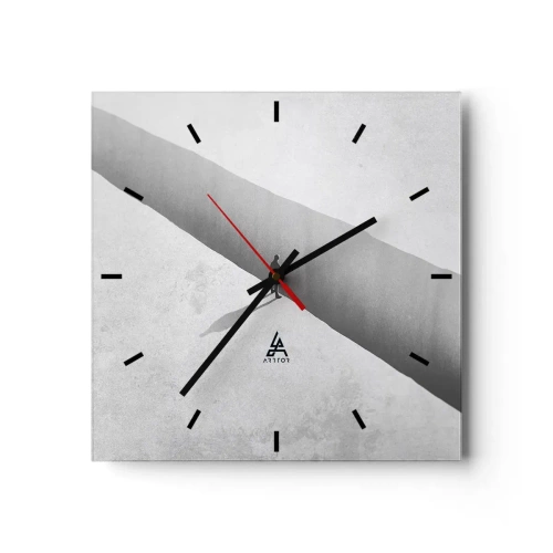 Relógio de parede - Relógio em vidro - Um objetivo claro - 40x40 cm