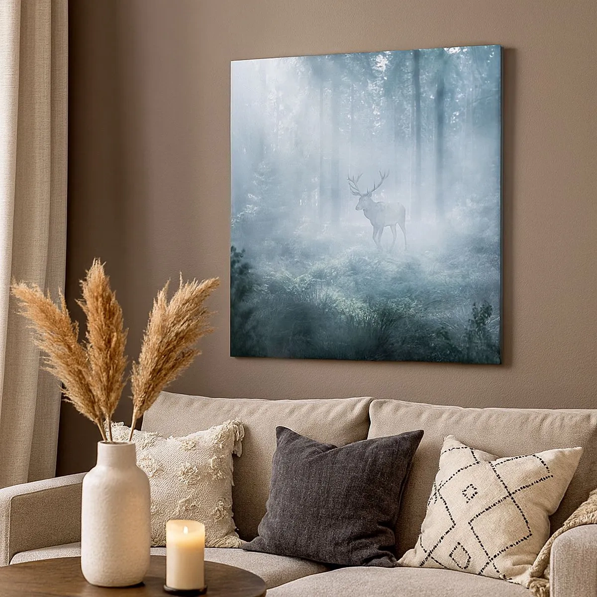 Quadro em tela - Passeio matinal à volta da propriedade - 30x30 cm