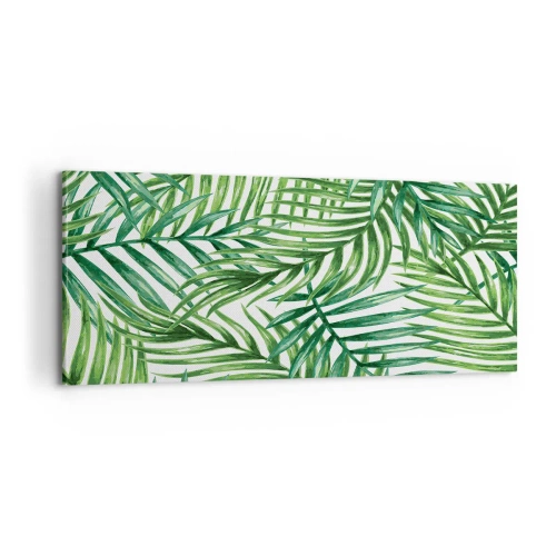 Quadro em tela - Sob as folhas verdes - 100x40 cm