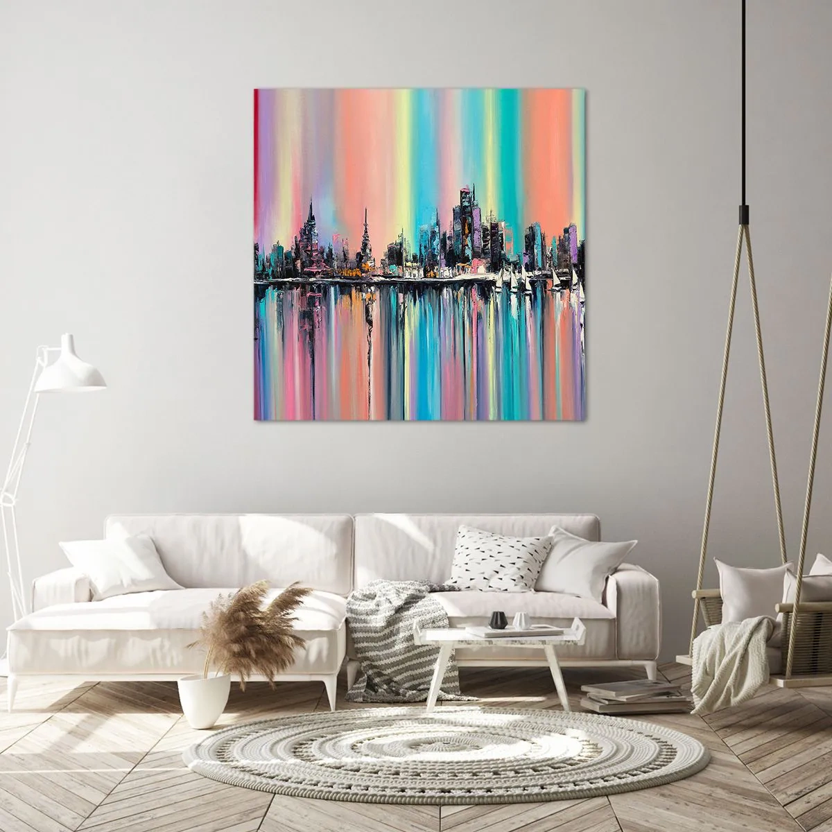 Quadro em tela - Brilho da noite - 70x70 cm