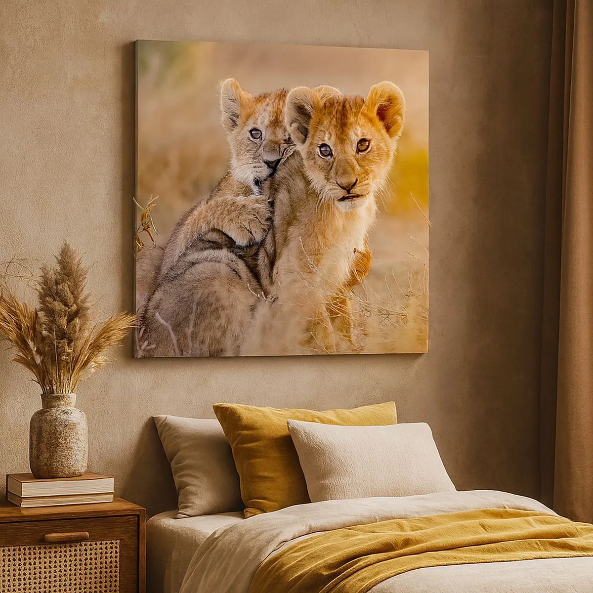 Quadro em tela - Não perturbe! Estamos a divertir-nos - 30x30 cm