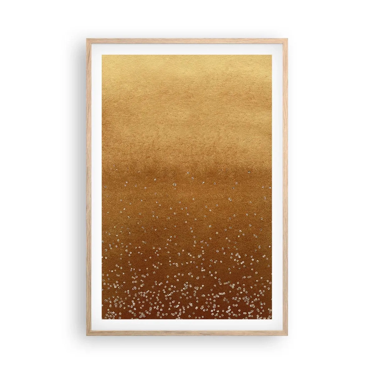 Pôster com moldura de carvalho claro - O nascimento da luz - 61x91 cm