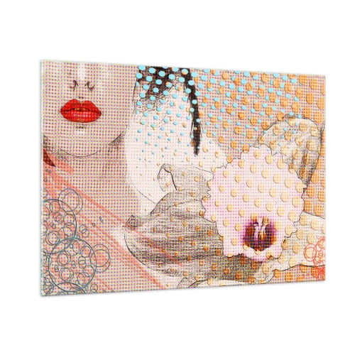 Quadro em vidro - Heroína de cartoon - 100x70 cm