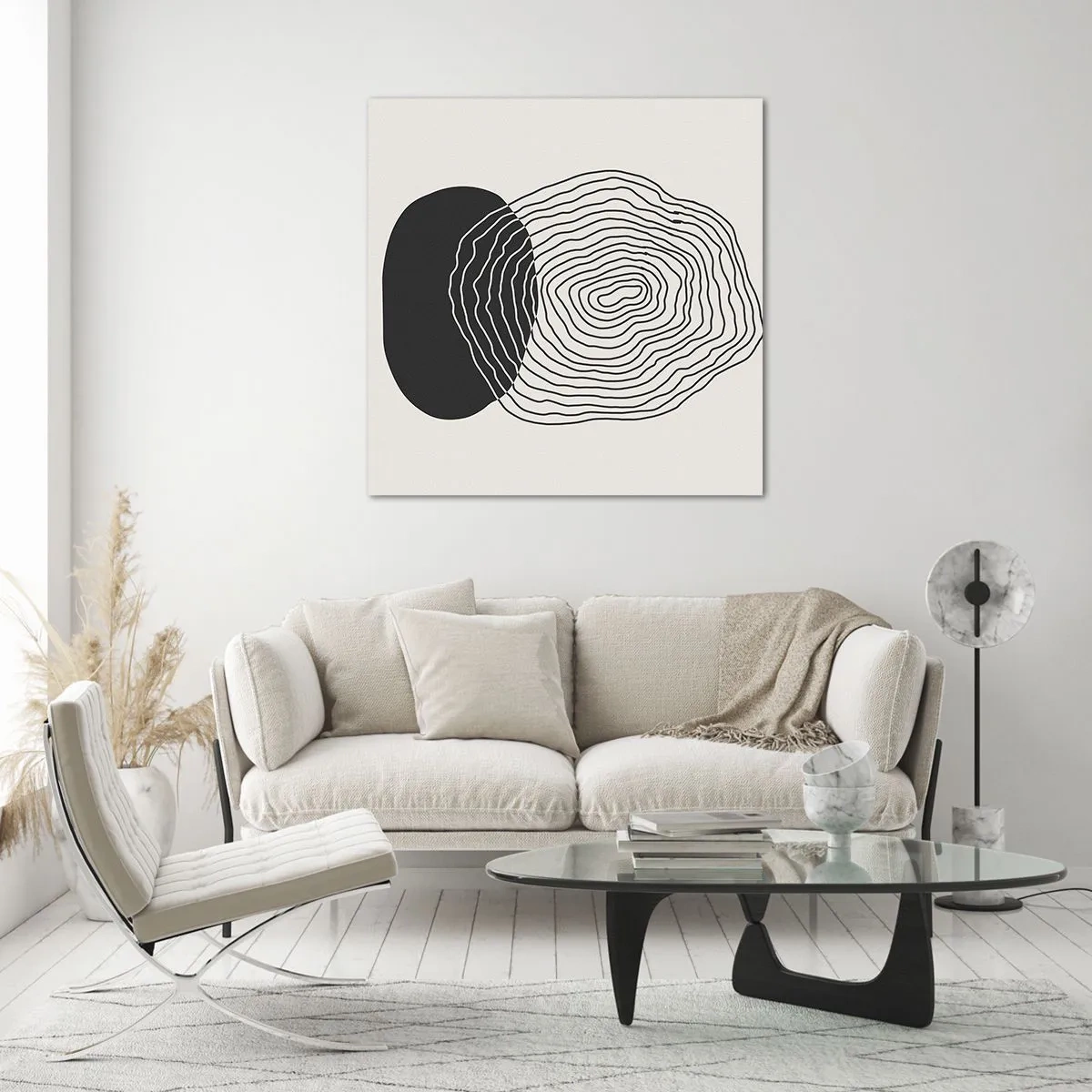 Quadro em vidro - Duração e vibração - 60x60 cm