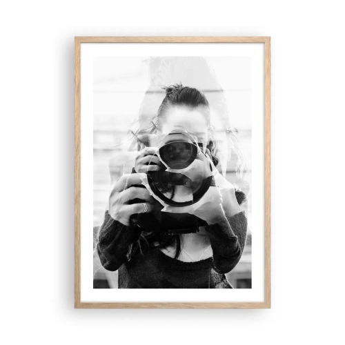 Pôster com moldura de carvalho claro - Criador e material - 50x70 cm