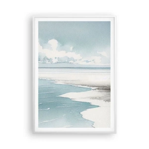 Pôster em moldura branca - Maré suave - 70x100 cm