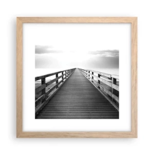 Pôster com moldura de carvalho claro - Para longe... - 30x30 cm
