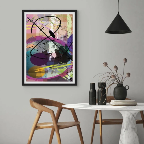 Pôster com moldura preta - Pode ir direto ou ao redor - 70x100 cm
