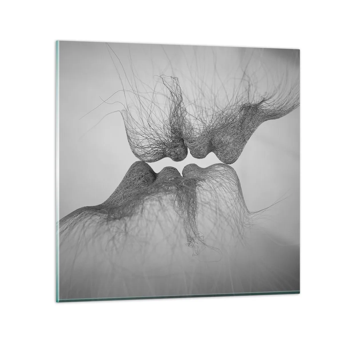 Quadro em vidro - O beijo do vento - 30x30 cm