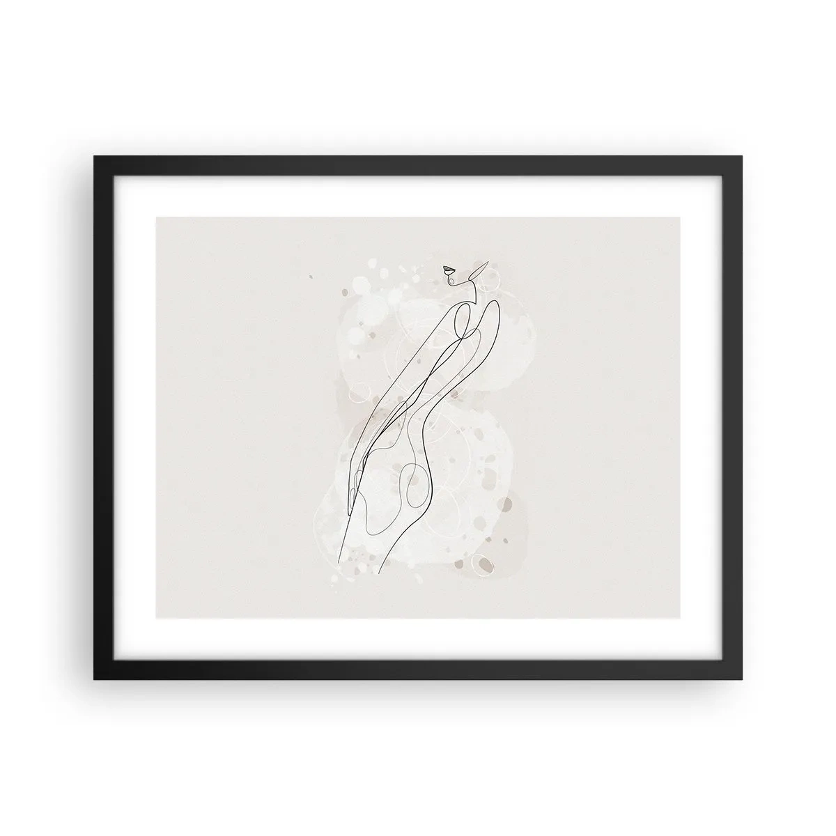 Pôster com moldura preta - Errar o olhar - 50x40 cm