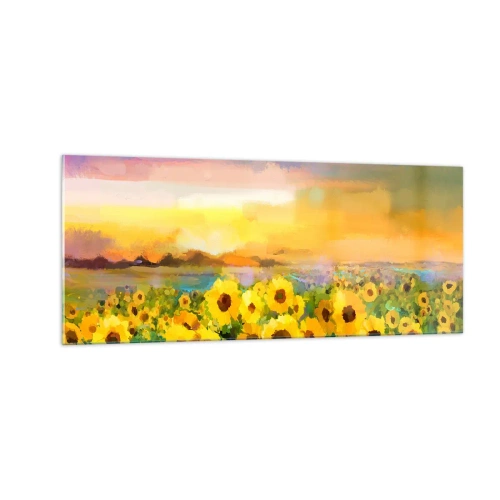 Quadro em vidro - O próprio sol desceu à terra - 100x40 cm