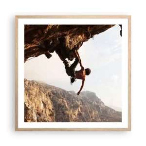 Pôster com moldura de carvalho claro - O mundo encolhido num punhado de rochas - 60x60 cm