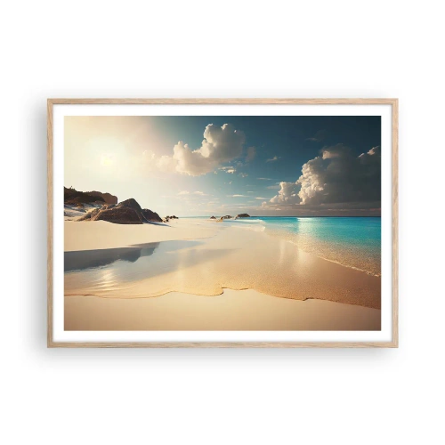 Pôster com moldura de carvalho claro - Um dia de sonho - 100x70 cm