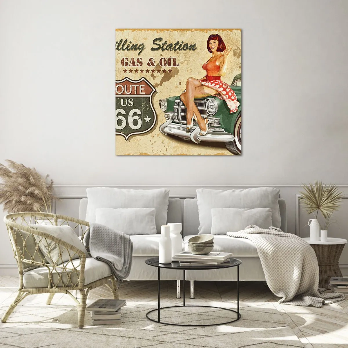 Quadro em vidro - Os gloriosos anos 40 - 50x50 cm