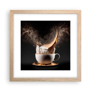 Pôster com moldura de carvalho claro - Uma explosão de sabor - 30x30 cm