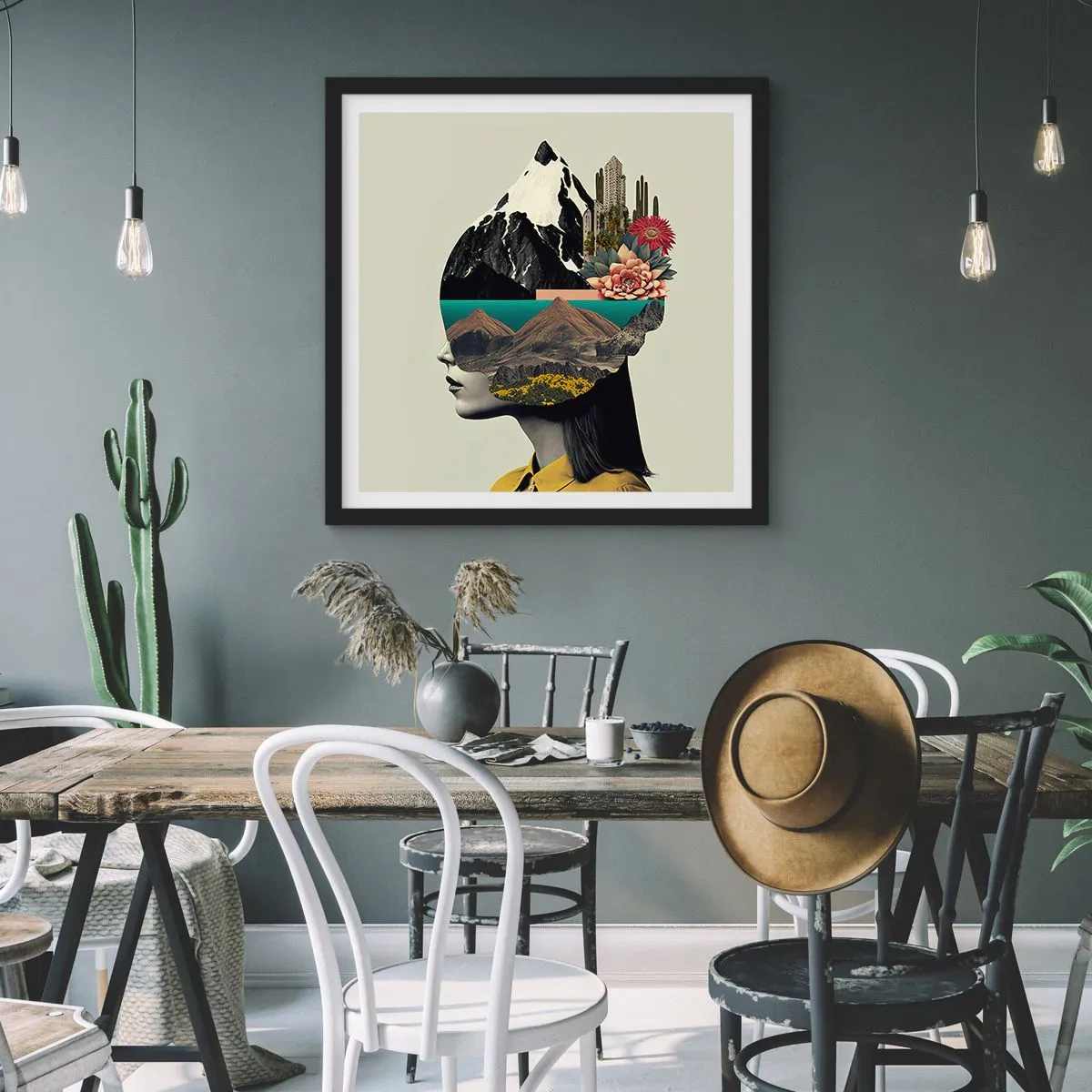 Pôster com moldura preta - Mulher – sempre um mistério - 40x40 cm