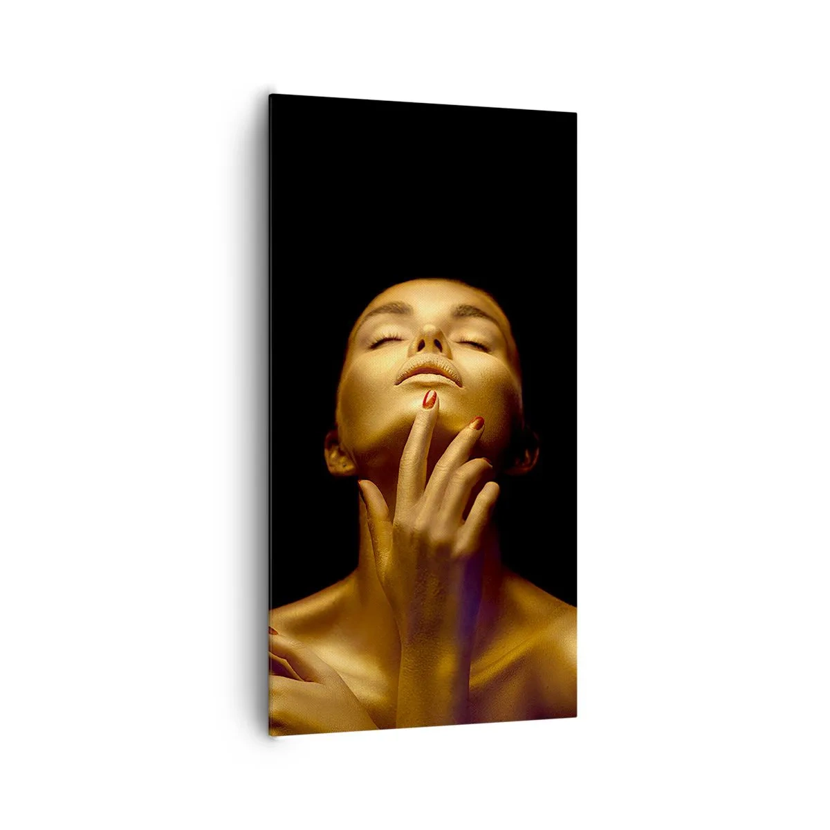 Quadro em tela - Como seda dourada - 65x120 cm