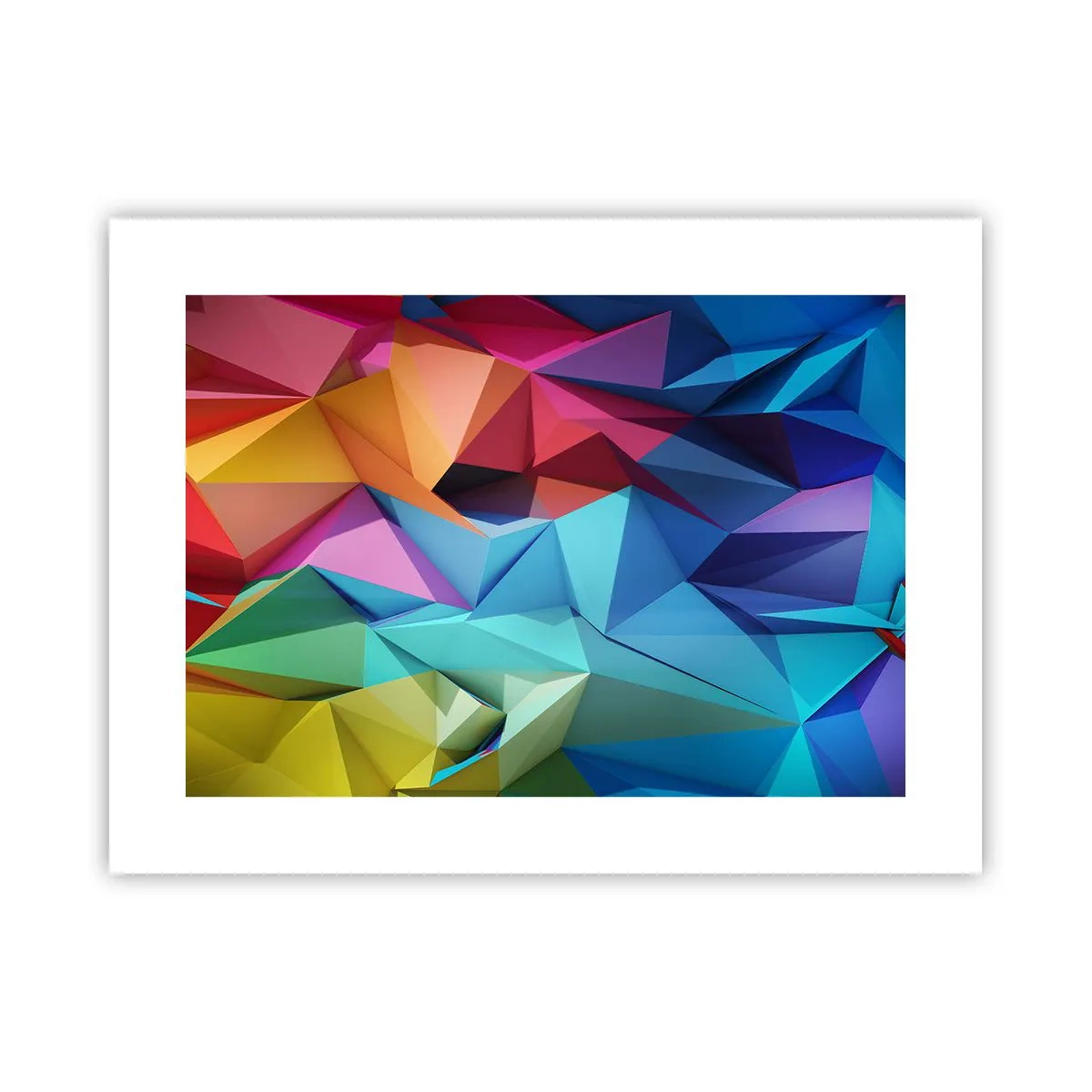 Pôster - Arco-íris de origami - 40x30 cm