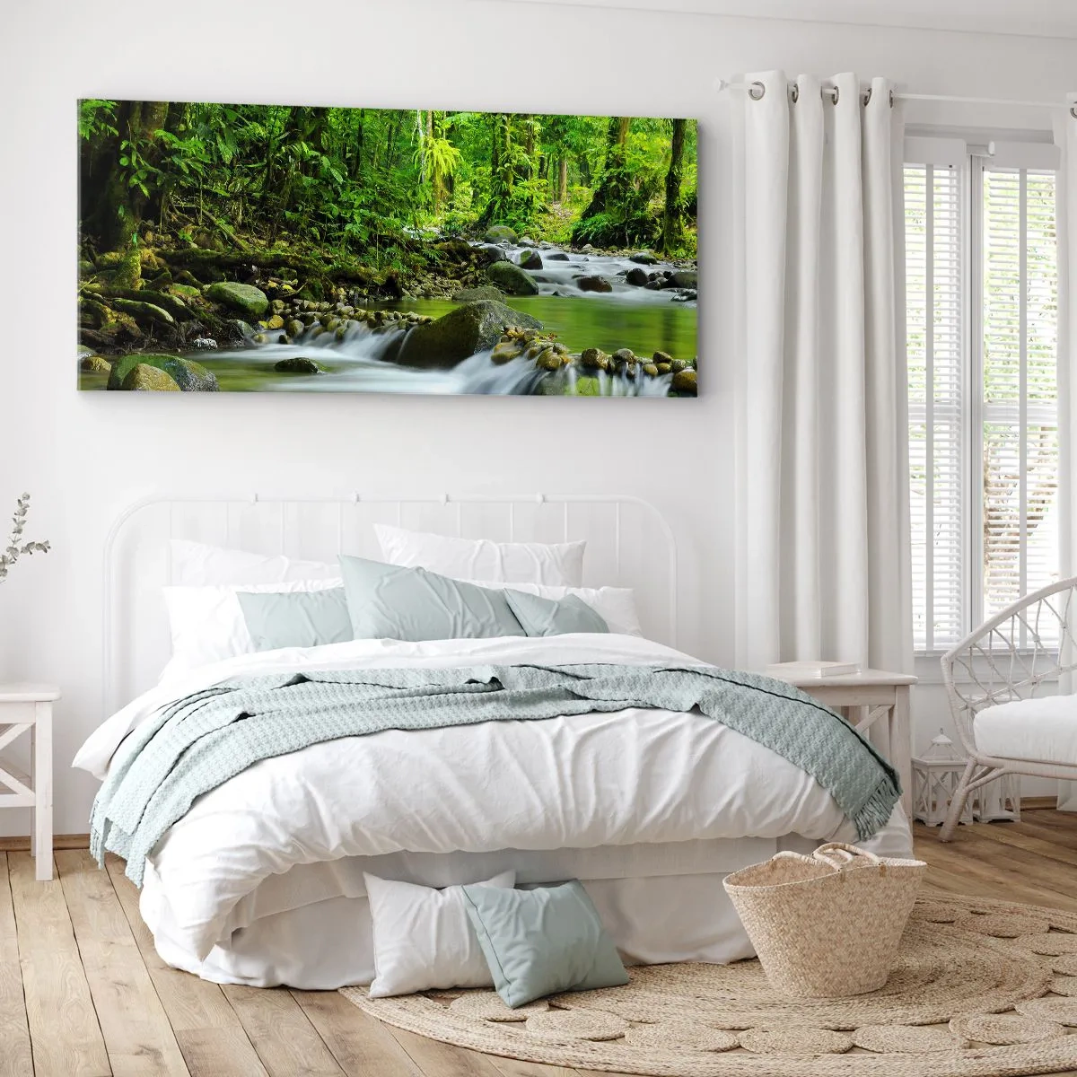 Quadro em tela - Navegar no mar de vegetação - 160x50 cm