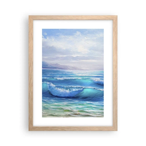 Pôster com moldura de carvalho claro - Conforta e consola - 30x40 cm