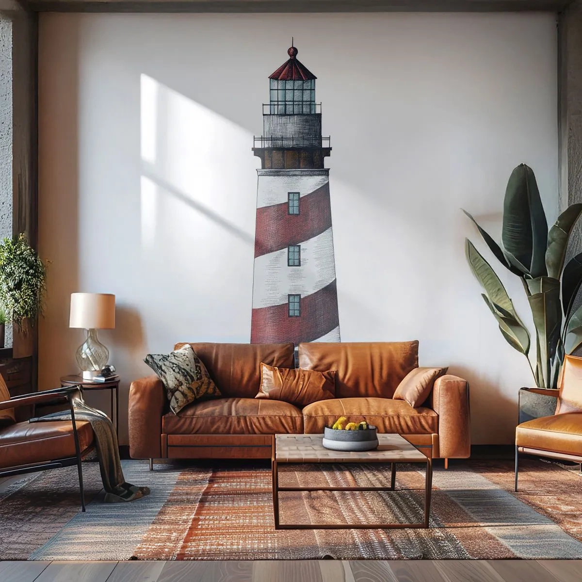 Papel de Parede Premium Sand - Sempre em guarda - Farol, Náutico, Beira-mar - 400x280 cm