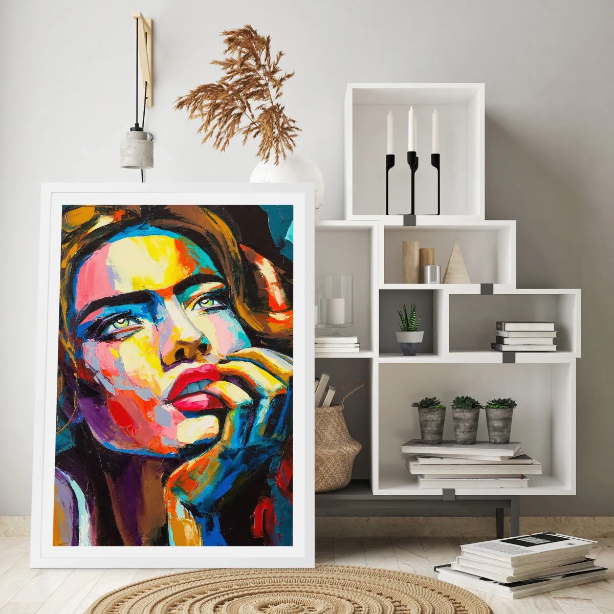 Pôster em moldura branca - Sonhos como pássaros voando no céu - 50x70 cm