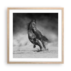 Pôster com moldura de carvalho claro - Digno do próprio emir - 50x50 cm