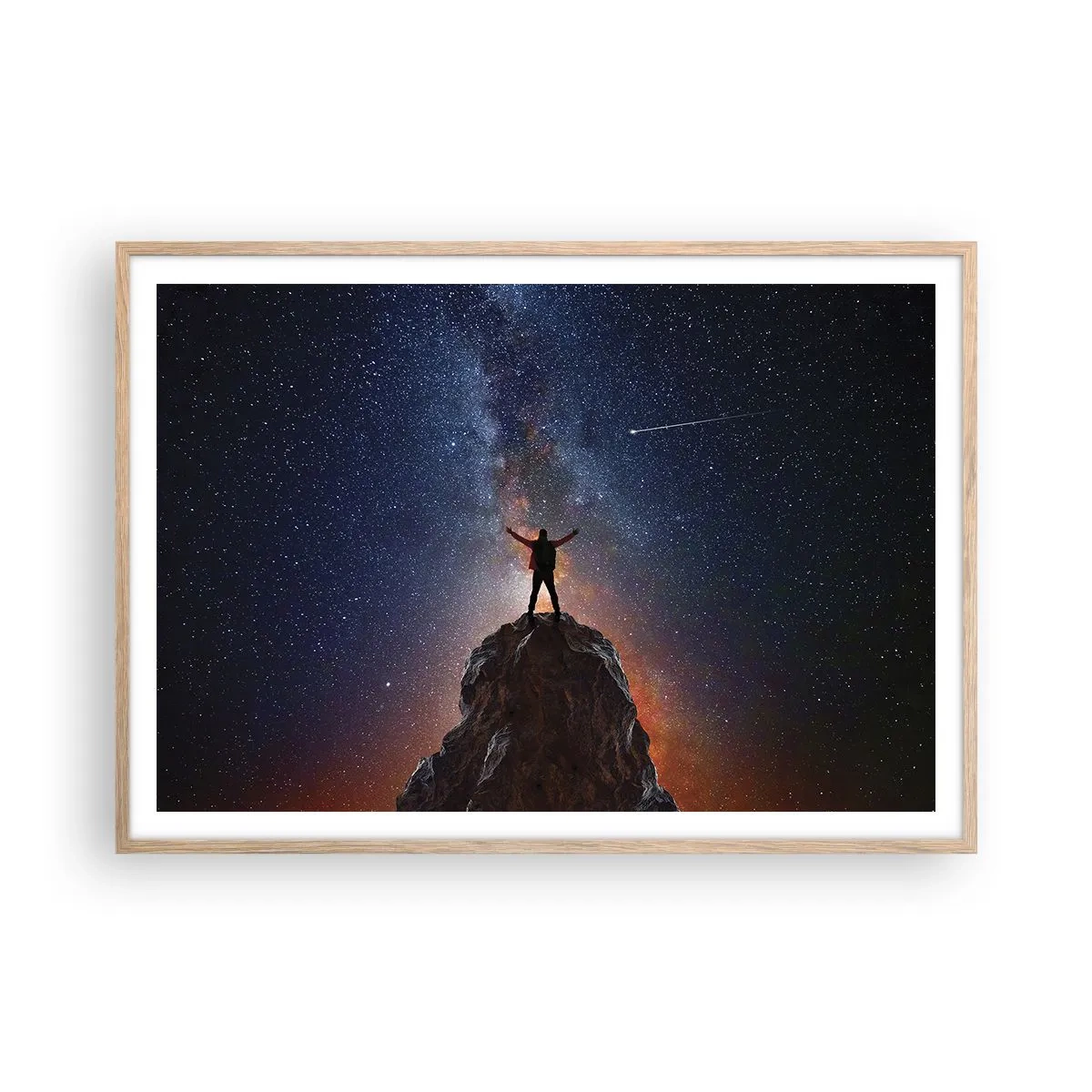 Pôster com moldura de carvalho claro - A força está comigo! - 100x70 cm