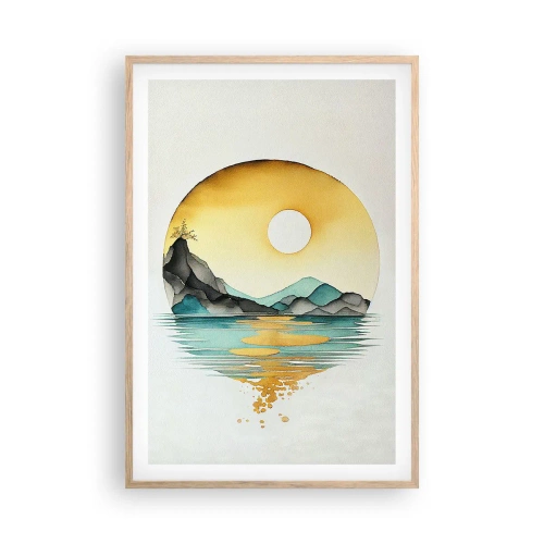 Pôster com moldura de carvalho claro - No círculo da beleza - 61x91 cm