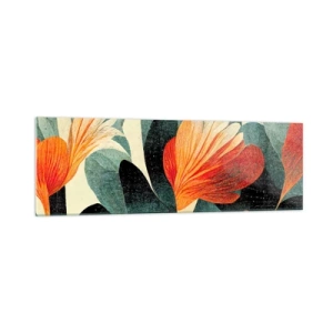 Quadro em vidro - O calor dos trópicos e o frescor da vegetação - 160x50 cm