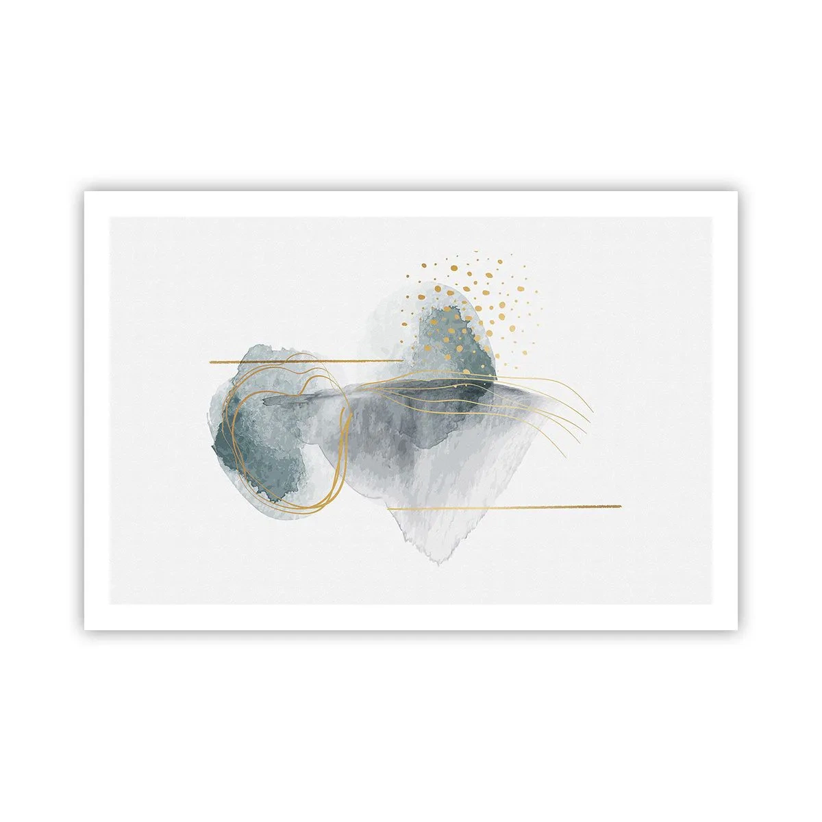 Pôster - Sobre a relação entre o cinza e o dourado - 91x61 cm