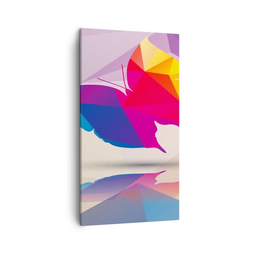 Quadro em tela - Arco-íris borboleta - 45x80 cm