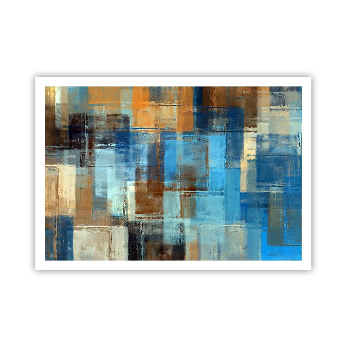 Pôster - Através da cortina azul - 100x70 cm