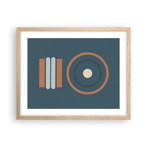 Pôster com moldura de carvalho claro - A essência da questão - 50x40 cm