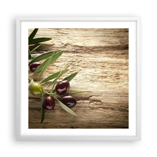 Pôster em moldura branca - Direto da natureza - 50x50 cm
