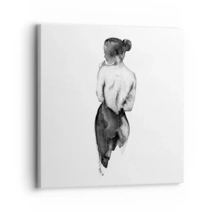 Quadro em tela - Com ela, o mundo desaparece - 30x30 cm