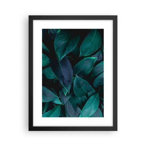 Pôster com moldura preta - Verde em si - 30x40 cm