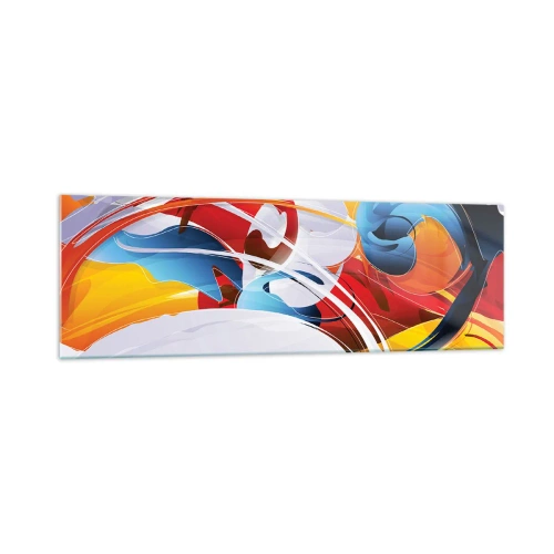 Quadro em vidro - A dança dos elementos da natureza - 160x50 cm