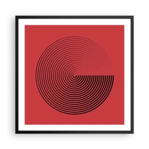 Pôster com moldura preta - Movimento circular - 60x60 cm
