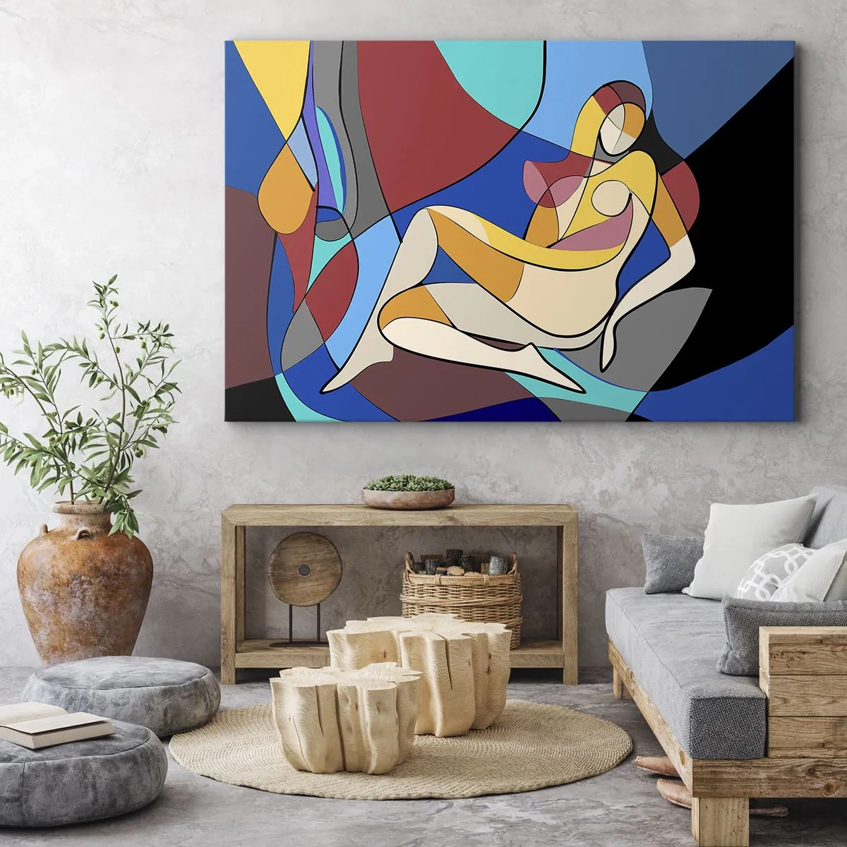 Quadro em tela - Acto cubista - 120x80 cm