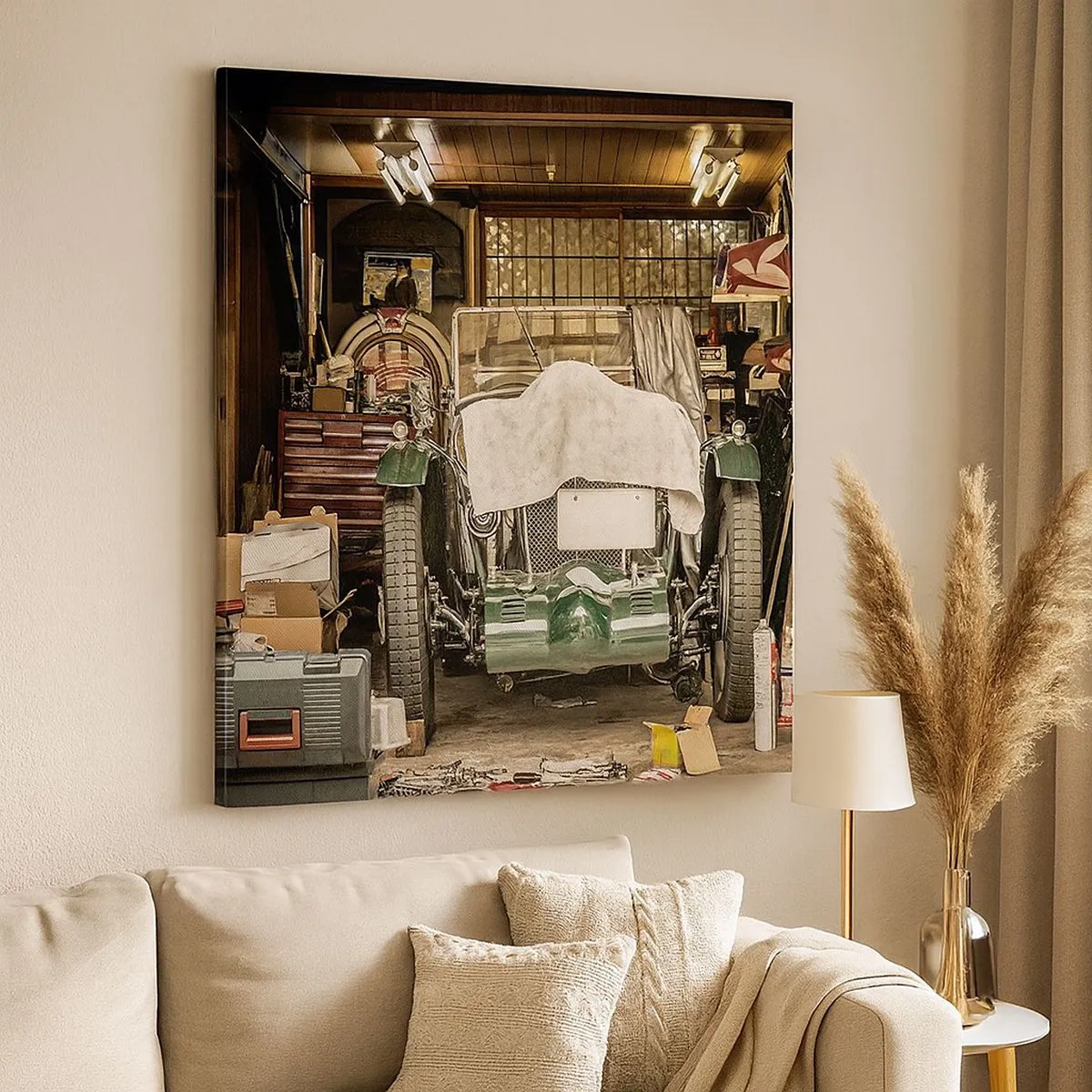 Quadro em tela - De volta ao passado - 30x30 cm