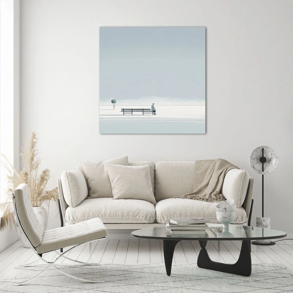 Quadro em vidro - Sim, estou esperando. - 30x30 cm