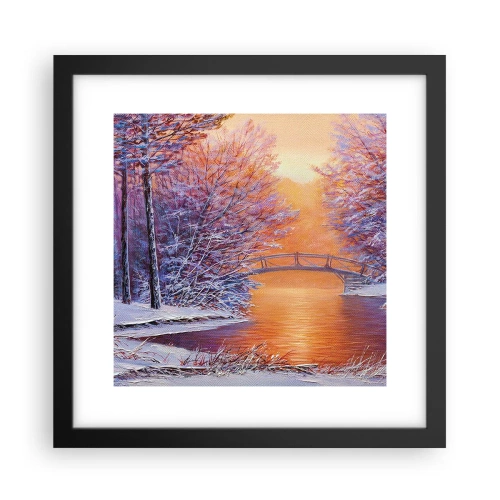 Pôster com moldura preta - Vamos nos encontrar aqui - 30x30 cm