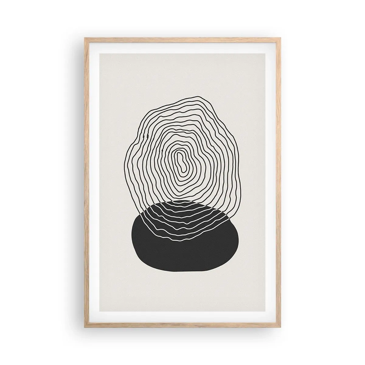 Pôster com moldura de carvalho claro - Duração e vibração - 61x91 cm