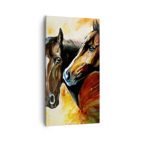 Quadro em tela - Encanto em dobro - 55x100 cm