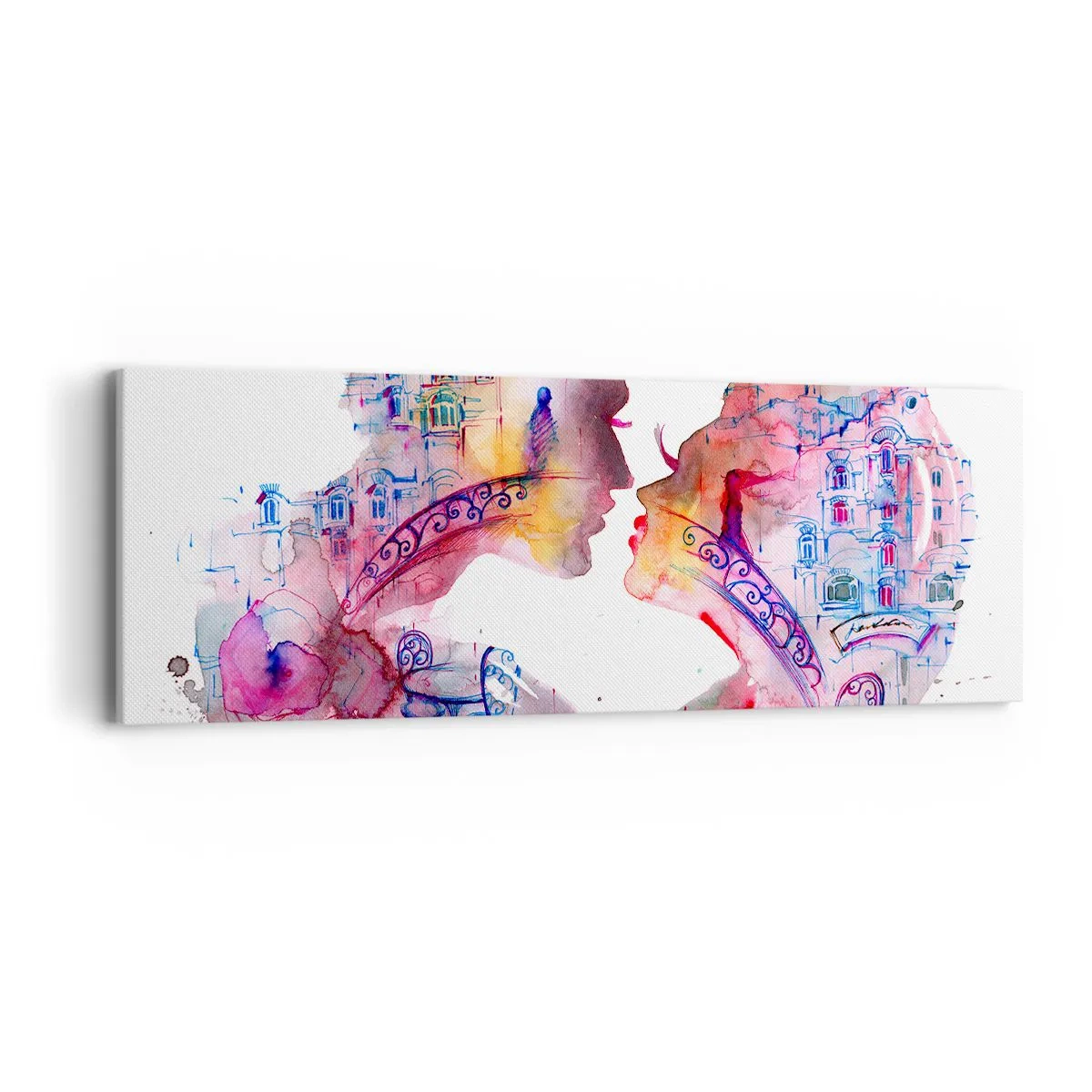 Quadro em tela - A ponte secreta dos suspiros - 90x30 cm