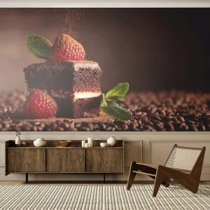 Papel de Parede Standard Eco - A vida é doce - Bolo, Cozinha, Gastronomia - 200x140 cm